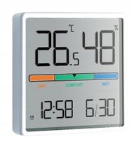 Stacja Pogodowa Pogody Higrometr Bezprzewodowa Termometr Czujnik Zegar Data