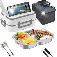 ELEKTRYCZNY LUNCH BOX POJEMNIK PODGRZEWANY OBIADOWY DO OBIADU PRACY AUTA