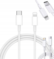 Kabel lighting typ C do telefonu laptopa komputera biały 1m 20W