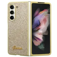guess guhczfd5hggshd f946 z fold5 złoty/gold hardcase glitter script