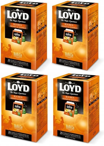Herbata ziołowa w kopertach Loyd Rooibos miód i wanilia 20szt x16 zdjęcie 7