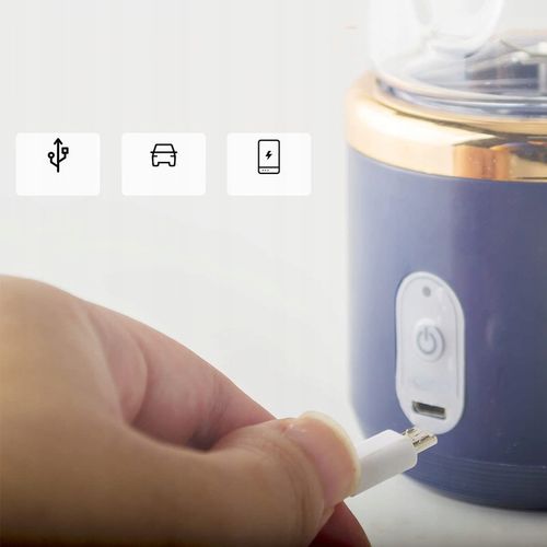 6 OSTRZY MAŁA ELEKTRYCZNA SOKOWIRÓWKA, 400 ML OSOBISTY MINI MIKSER DO SOKÓW na Arena.pl