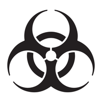 Naklejka BIOHAZARD na auto WYTRZYMAŁA FOLIA SAMOCHODOWA 10 cm
