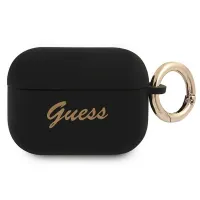 Etui Guess Silicone Vintage Script na AirPods Pro - czarne
