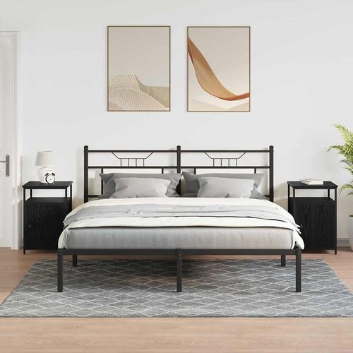 Szafka Nocna 2 pcs Czarny dąb Materiał drewnopochodny na Arena.pl