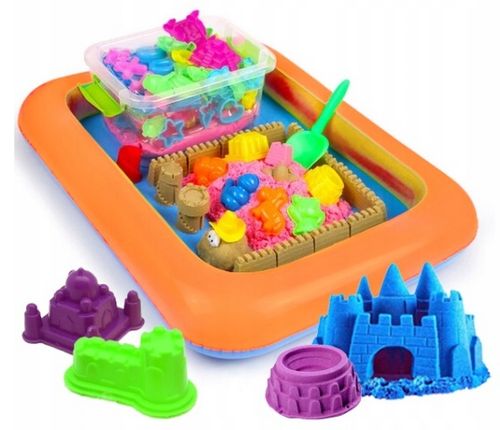 PIASEK KINETYCZNY 5 KG BASEN FOREMKI ŁOPATKA ZESTAW XXXXL SUPER PLASTYCZNY na Arena.pl