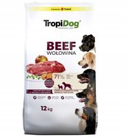 Tropidog BEEF 12kg Adult Medium Large Breeds dorosłe psy średnie i duże ras