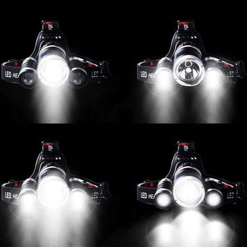 MOCNA LATARKA CZOŁOWA 3x LED CREE XM-L T6 CZOŁÓWKA na Arena.pl
