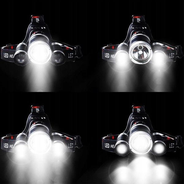 MOCNA LATARKA CZOŁOWA 3x LED CREE XM-L T6 CZOŁÓWKA zdjęcie 7