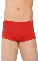 szorty z zamkami softline lycra czerwone m