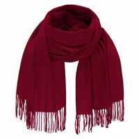 Burgundowy SZAL gładki SZALIK KASZMIR JAKOŚĆ dużo KOLOROW klasyczny