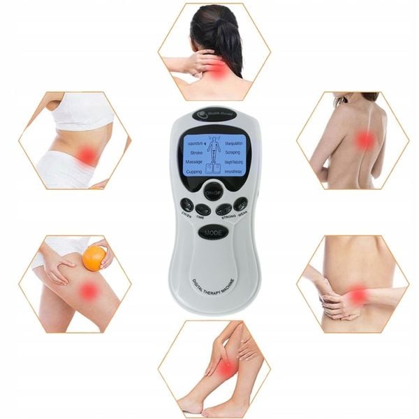 ELEKTROSTYMULATOR MIĘŚNI I NERWÓW TENS EMS ZESTAW ELEKTRODY PADY 2 KANAŁY zdjęcie 8