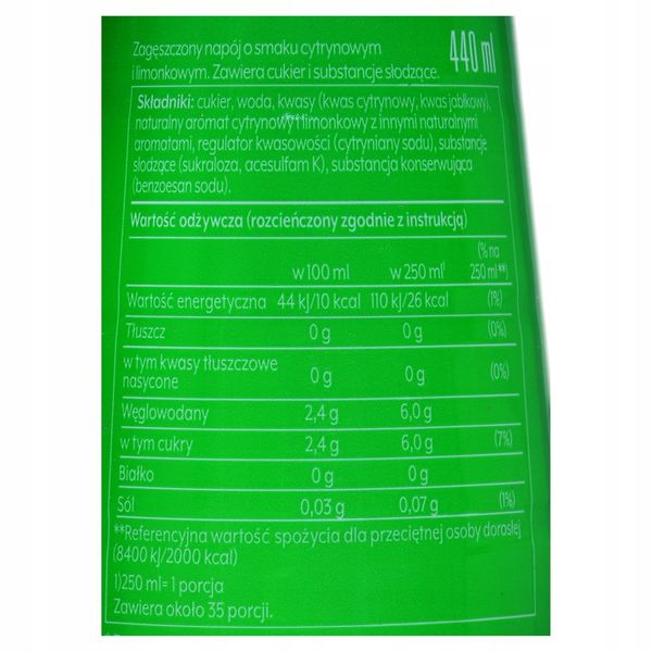 Syrop koncentrat do wody Soda Stream 7up 440 ml zdjęcie 5