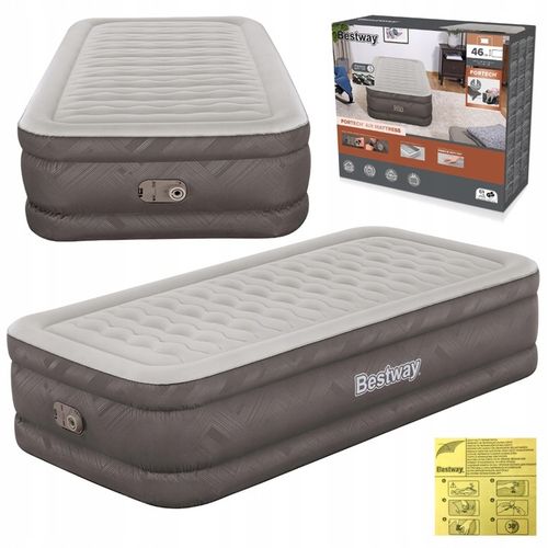 Materac Dmuchany Jednoosobowy Łóżko do Spania z Pompką 230V Bestway 69048 na Arena.pl