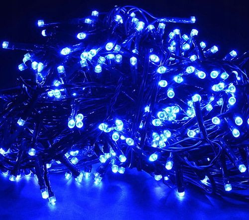 LAMPKI ŚWIATEŁKA CHOINKOWE 1000 LED ZEWNĘTRZNE STAŁE + FLASH NIEBIESKIE na Arena.pl