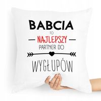 Poduszka Prezent Na Dzień Babci Najlepszy Partner Z Nadrukiem Ze Zdjęciem
