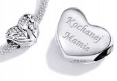 Charms Kochanej Mamie Zawieszka Charms GRAWER Srebro 925 Charmsy