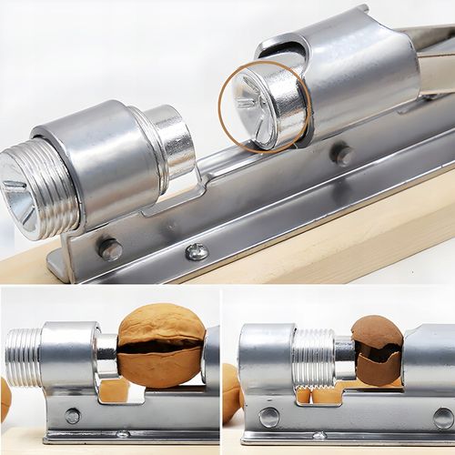 DZIADEK DO ORZECHÓW NA PODSTAWCE ANTYPOŚLIZGOWEJ MOCNY STALOWY REGULOWANY na Arena.pl