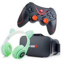 WIRTUALNA RZECZYWISTOŚĆ GOGLE VR 3D 360 DO TELEFONU Z KONTROLEREM SŁUCHAWKI