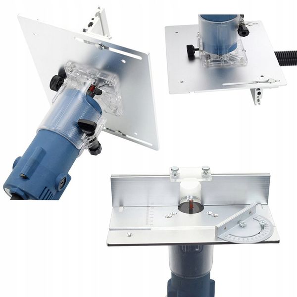 ALUMINIOWA PŁYTA DO STOŁU FREZARKI Z PROWADNICĄ UKOŚNĄ I PŁOTEM PRZESUWANYM zdjęcie 4