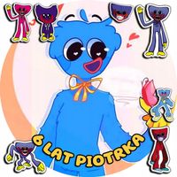 OPŁATEK NA TORT 20CM - HUGGY WUGGY GRA GRY + IMIĘ + ! 15CM 18CM