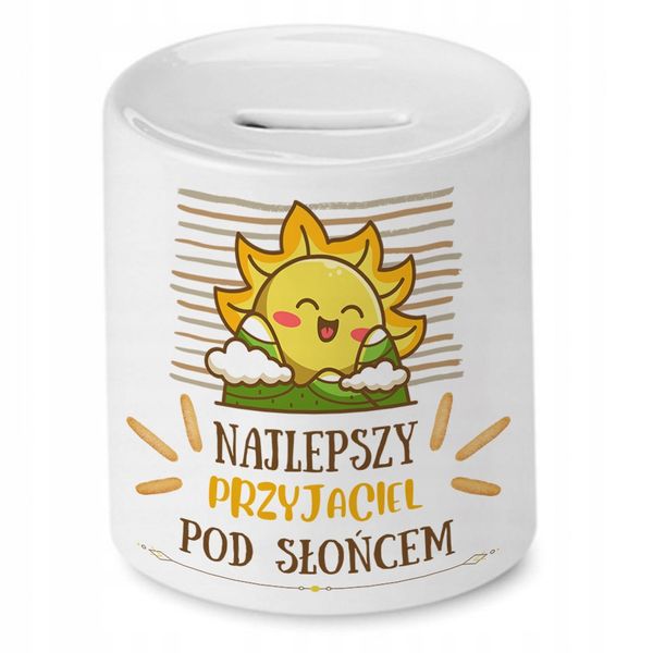 Dla Przyjaciela Skarbonka Na Urodziny Prezent Z Nadrukiem Ze Zdjęciem zdjęcie 1