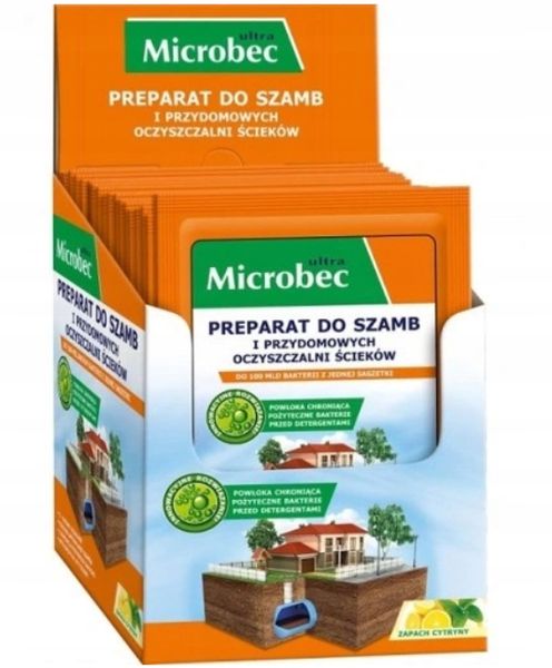 Microbec ULTRA bakterie do szamb SASZETKI 18 x 25g BROS zdjęcie 2