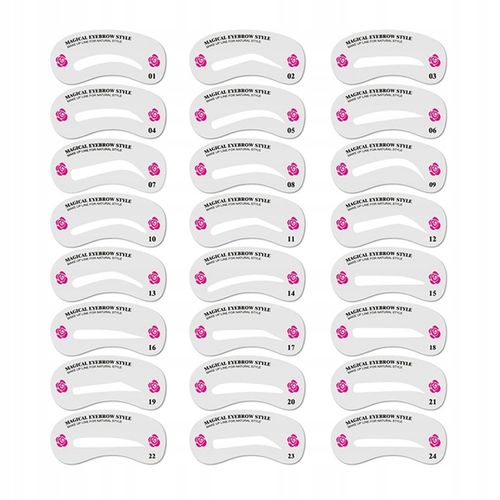 Stempel do brwi 24 szablony pomada Czarny brązowy na Arena.pl