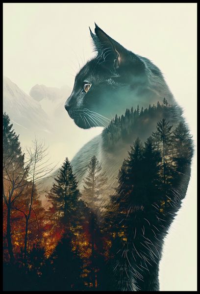 Plakat 68x101cm Koci Duch Lasu zdjęcie 2
