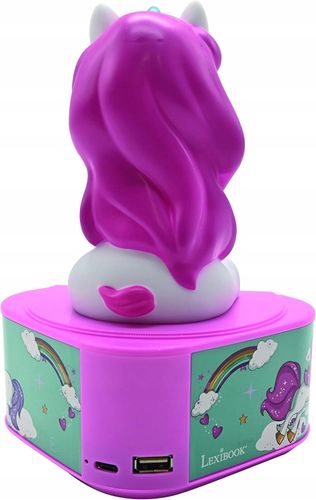 Lexibook Głośnik Bluetooth 5.0, Port USB Jednorożec, Świecąca Lekka Figurka na Arena.pl
