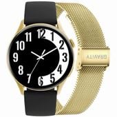 smartwatch gravity złoty pasek + bransoleta gt11-1