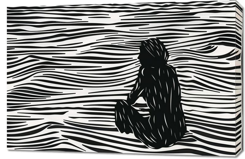 Obraz 90x60cm Złożone Fluidalne Linie zdjęcie 1