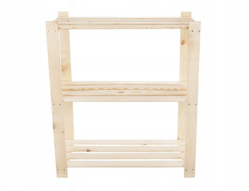 Regał drewniany biurowy garażowy do spiżarni 90x80x38 3 półki na Arena.pl