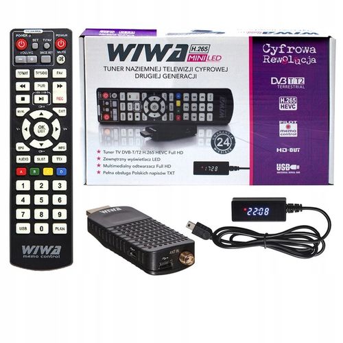 TUNER DEKODER TELEWIZJI NAZIEMNEJ DVB-T2 WIWA H.265 MINI LED na Arena.pl