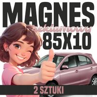 Mata Magnetyczna na Auto 85x10 cm - Profesjonalna Reklama magnes - 2 szt