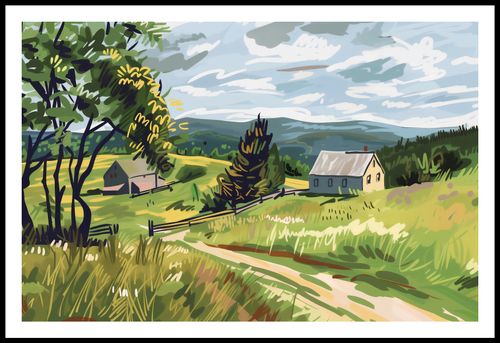 Plakat 86,4x56,8cm Bujna Wieś na Arena.pl