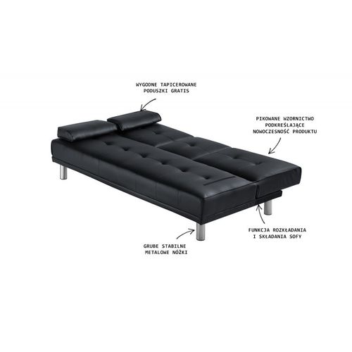 Sofa magnum czarny na Arena.pl