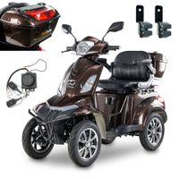 Skuter elektryczny, pojazd inwalidzki SHINO QUADRO GEL +DODATKI -brązowy