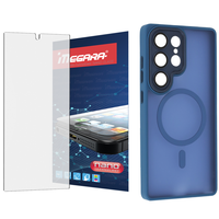 Szkło hybrydowe do Samsung Galaxy S25 Ultra + MagSafe ETUI niebieskie TPU