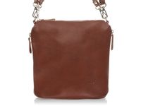 Brązowa Damska Torebka Listonoszka Skórzana Włoska Skóra Licowa G98