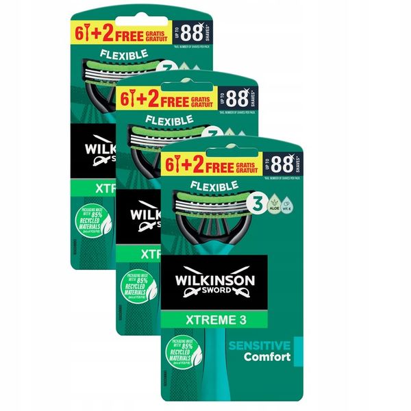 Wilkinson Xtreme3 Sensitive maszynki do golenia 8 x3 zdjęcie 1