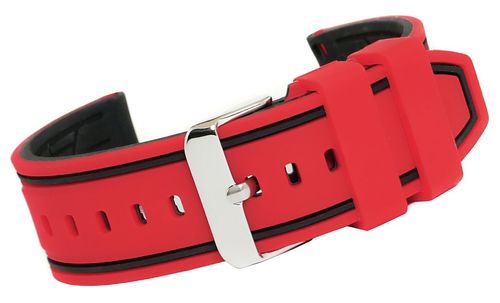 Pasek silikonowy CZERWONO-CZARNY U14-20-3 na Arena.pl