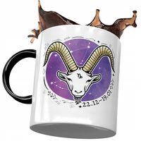 Kubek Czarny Koziorożec Znaki Zodiaku Horoskop Z Nadrukiem Ze Zdjęciem
