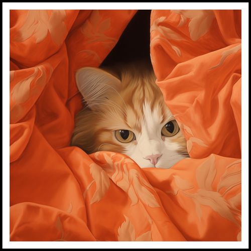 Plakat 100x100cm Ukryty Kot na Arena.pl