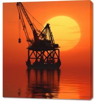 Obraz 90x100cm Sylwetka Przemysłu