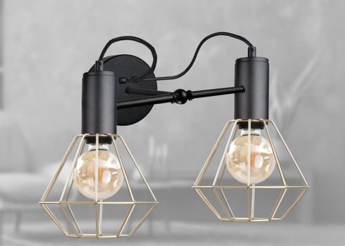 Kinkiet 2xE27 LARS BLACK/GOLD na Arena.pl