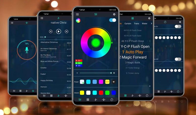 TAŚMA LED 5M RGBIC WS2811 BLUETOOTH EFEKT TĘCZY zdjęcie 6