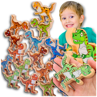 gra zręcznościowa logiczna klocki balansujące dinozary t-rex wieża