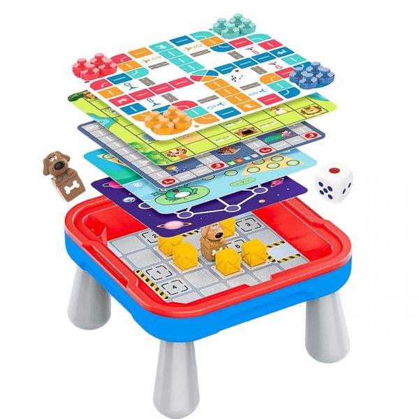 WOOPIE Stolik Gier Planszowych Logicznych 65 el. Zestaw 11w1 zdjęcie 14