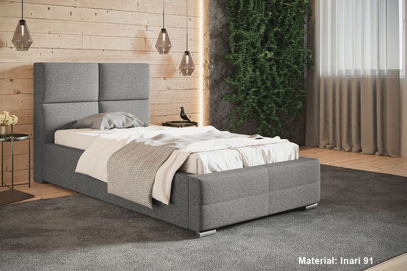 Łóżko tapicerowane LUX 3 90x200 ze Stelażem i pojemnikiem zdjęcie 4